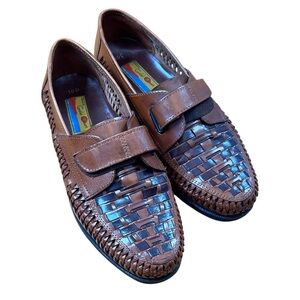 Haband Gold Coast Leather Woven Loafers